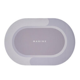 Darphe Light Blue Oval Soft Absorbent Non Slip Diatomite Bath Mat 60Cm L X 40Cm W - thumbnail 4