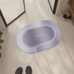 Darphe Light Blue Oval Soft Absorbent Non Slip Diatomite Bath Mat 60Cm L X 40Cm W - thumbnail 1