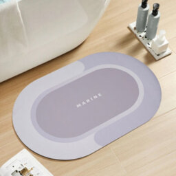 Darphe Light Blue Oval Soft Absorbent Non Slip Diatomite Bath Mat 60Cm L X 40Cm W - thumbnail 3