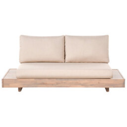 Beliani Garden Sofa 2 Seater Marettimo Certified Acacia Wood Beige - thumbnail 1
