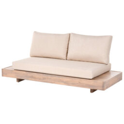 Beliani Garden Sofa 2 Seater Marettimo Certified Acacia Wood Beige - thumbnail 4