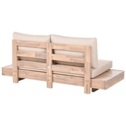 Beliani Garden Sofa 2 Seater Marettimo Certified Acacia Wood Beige - thumbnail 5