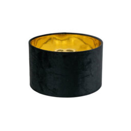 Valuelights Reni Black Velvet & Gold Inner Drum Ceiling Lamp Shade (D)25Cm - thumbnail 2