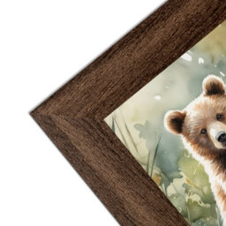 "AK Frames Sleek 6X6"" Walnut Thin Modern Picture Frame - Slim And Design For Posters, Prints And Photos - Elegant Wall Frame Decor" - thumbnail 6