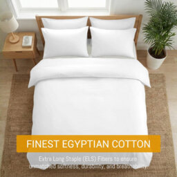 Pamposh 400 Thread Count Egyptian Cotton Super King Size Duvet Cover Set Premium Cotton Luxury Bedding Set With Zipper Closure - thumbnail 9