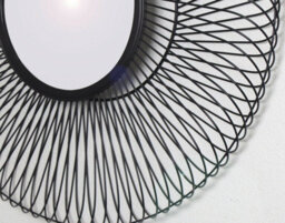 Aspect Furniture Juliet Round Accent Mirror,sunburst Design,black - thumbnail 4