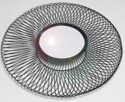 Aspect Furniture Juliet Round Accent Mirror,sunburst Design,black - thumbnail 6