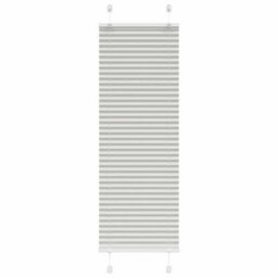 Berkfield Pleated Blind Light Grey 40X150 Cm Fabric Width 39.4 Cm Polyester - thumbnail 1
