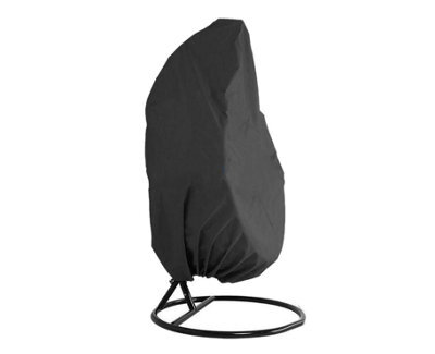 Hanging Chair Cover, Outdoor Rattan Egg Swivel Stand Cover Garden Furniture Protector, 190 X 115 Cm, Black - image 1