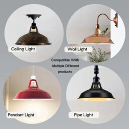 White Ceiling Light Shade, 30Cm Metal Lampshades For Ceiling Lights,easy Fit Pendant Lamp Shades For Table Lamps, Living Room - thumbnail 5