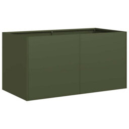 Berkfield Planter Olive Green 80X40X40 Cm Cold-Rolled Steel - thumbnail 2