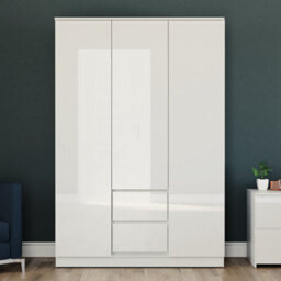Lassic Vida Designs Glinton 3 Door 2 Drawer Wardrobe (100% Fsc), White - thumbnail 2