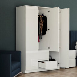 Lassic Vida Designs Glinton 3 Door 2 Drawer Wardrobe (100% Fsc), White - thumbnail 4
