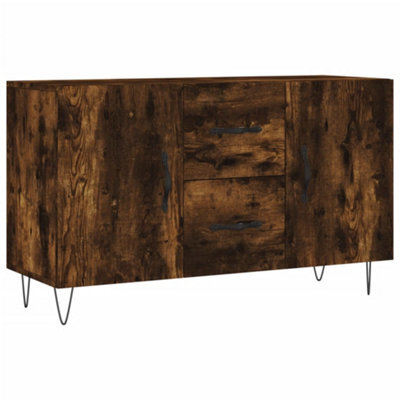 Berkfield Modern Sideboard Smoked Oak 100X36X60 Cm Engineered Wood - image 1