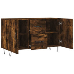 Berkfield Modern Sideboard Smoked Oak 100X36X60 Cm Engineered Wood - thumbnail 5