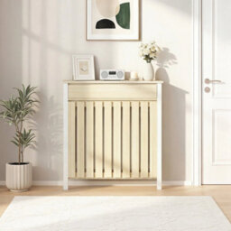 Radiator Cover With Drawer And Vertical Slats Oak - thumbnail 5
