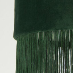 Lighting Collection Velvet Fringe Shade Green - thumbnail 3