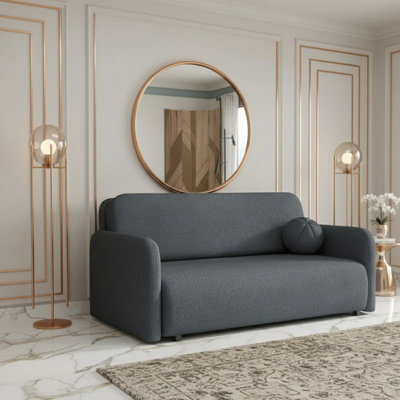Viva Sun Iv Living Room Sofa Bed Sleeper Chair With Storage Compartment Metal Legs Chipboard 170X103X85Cm Graphite - image 1