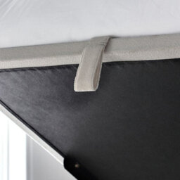 Avery Stone Grey Fabric Ottoman Storage Bed Frame - 4Ft6 Double - thumbnail 9