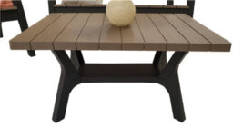 Signature Weave Polly 4 Seater Sofa Arm Chair Coffee Table Set Black Grey - thumbnail 4