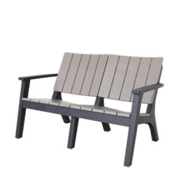 Signature Weave Polly 4 Seater Sofa Arm Chair Coffee Table Set Black Grey - thumbnail 3