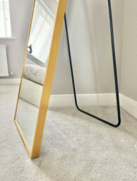 Downton Interiors Gold Arched Metal Frame Mirror Wall & Floor Standing  145 X 45Cm - Soho Collection - thumbnail 4