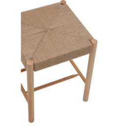 Orsina Comfortable Contemporary Natural Wood Stool, Handwoven  Bedroom Stool, Easy To Maintain Lounge Stool - thumbnail 6