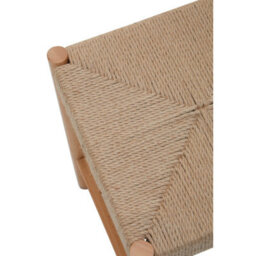 Orsina Comfortable Contemporary Natural Wood Stool, Handwoven  Bedroom Stool, Easy To Maintain Lounge Stool - thumbnail 7
