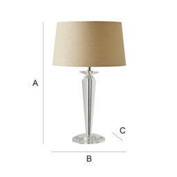 Valuelights Davenport Modern Clear Genuine K9 Crystal Base Table Lamp With Beige Shade - thumbnail 9