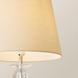 Valuelights Davenport Modern Clear Genuine K9 Crystal Base Table Lamp With Beige Shade - thumbnail 5