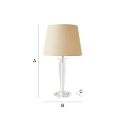 Valuelights Davenport Modern Clear Genuine K9 Crystal Base Table Lamp With Beige Shade - thumbnail 7