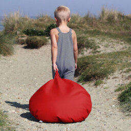 rucomfy Beanbags Rucomfy Indoor Or Outdoor Bean Bag For Kids - Red Smarty Floor Cushion Seat - thumbnail 1