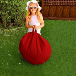 rucomfy Beanbags Rucomfy Indoor Or Outdoor Bean Bag For Kids - Red Smarty Floor Cushion Seat - thumbnail 2