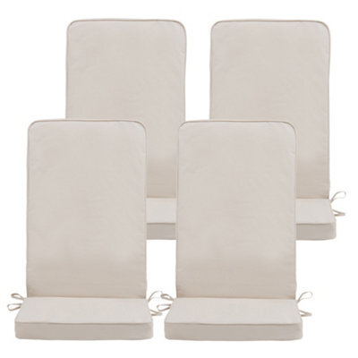 icon Outdoor High Back Seat Pad 4X Natural Beige - image 1