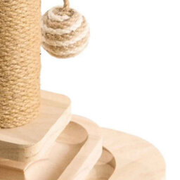Cat Scratching Post With Track Ball Toy And Wooden Base - thumbnail 5