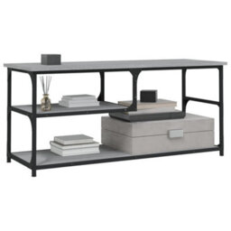 Berkfield Tv Cabinet Grey Sonoma 103X38X46.5 Cm Engineered Wood And Steel - thumbnail 4