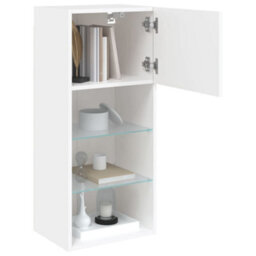 Walplus Tv Cabinet With Led Lights White 40.5X30X90 Cm - thumbnail 6