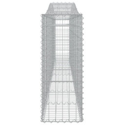 Berkfield Durable Arched Gabion Baskets 7 Pcs 400X30X80/100 Cm Galvanised Iron - thumbnail 5