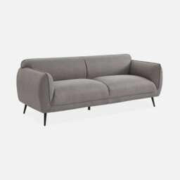 Sweeek - 3-Seater Sofa With Metal Legs Soft Light Grey 205X82.3X76.3 Cm - thumbnail 3