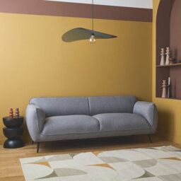 Sweeek - 3-Seater Sofa With Metal Legs Soft Light Grey 205X82.3X76.3 Cm - thumbnail 2