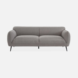 Sweeek - 3-Seater Sofa With Metal Legs Soft Light Grey 205X82.3X76.3 Cm - thumbnail 4