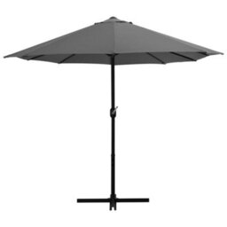 Walplus Garden Parasol With Aluminium Pole 460X270 Cm Anthracite - thumbnail 3