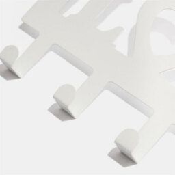OHS Over Door 5 Hook Clothes Coat Hanger Love Organiser Space Saving Home Decor Rail - thumbnail 6