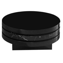 Furniture in Fashion Triplo Round Rotating Coffee Table In Milano Marble Effect - thumbnail 3