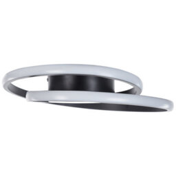 Beliani Ceiling Lamp - Black Aluminium Ring, Integrated Led, Spiral Glamour Design For Living Room Bedroom Dining - thumbnail 3