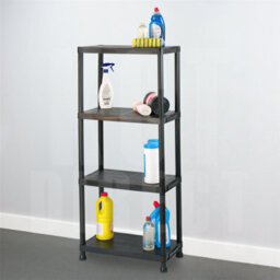 Kct 4 Tier Plastic Garage Shelving Shelves Home Shelf Storage Unit For Office, Shed, Workshops - thumbnail 9