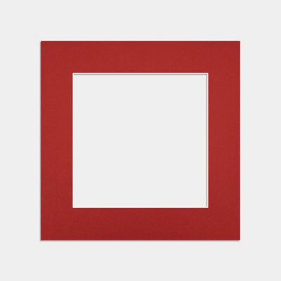 Ak Frames 6X6 Crimson Picture Mounts To Fit 4X4 Aperture Size - Mount Board Only (No Frame Included) - image 1