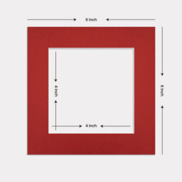 Ak Frames 6X6 Crimson Picture Mounts To Fit 4X4 Aperture Size - Mount Board Only (No Frame Included) - thumbnail 3