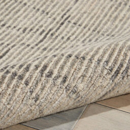 Grey Luxurious Modern Wool Easy To Clean Geometric Handmade Dining Room Bedroom And Living Room Rug -168Cm X 226Cm - thumbnail 7