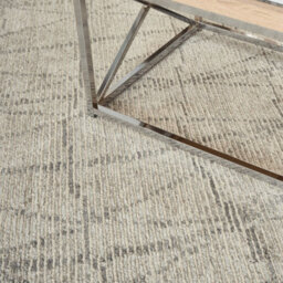 Grey Luxurious Modern Wool Easy To Clean Geometric Handmade Dining Room Bedroom And Living Room Rug -168Cm X 226Cm - thumbnail 4